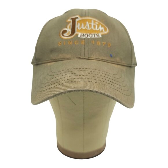 Justin Boots Logo Embroidered M & F Western Strapback Cap Trucker Baseball Hat - Picture 11 of 15